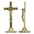 thumbnail image 4 of Catholic Cross, Vertical Crucifix Wall Cross Standing Removable Base  For Table Copper Color,Silver, 4 of 8
