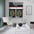 thumbnail image 5 of Independence Day Kitchen Curtains Valances and Tiers Set of 3 US Flag Day Patriotic Weclome Wreath Red Black Stripes Tier Curtains and Valance with Rod Pocket for Small Windows, 27.5"x36", 5 of 9