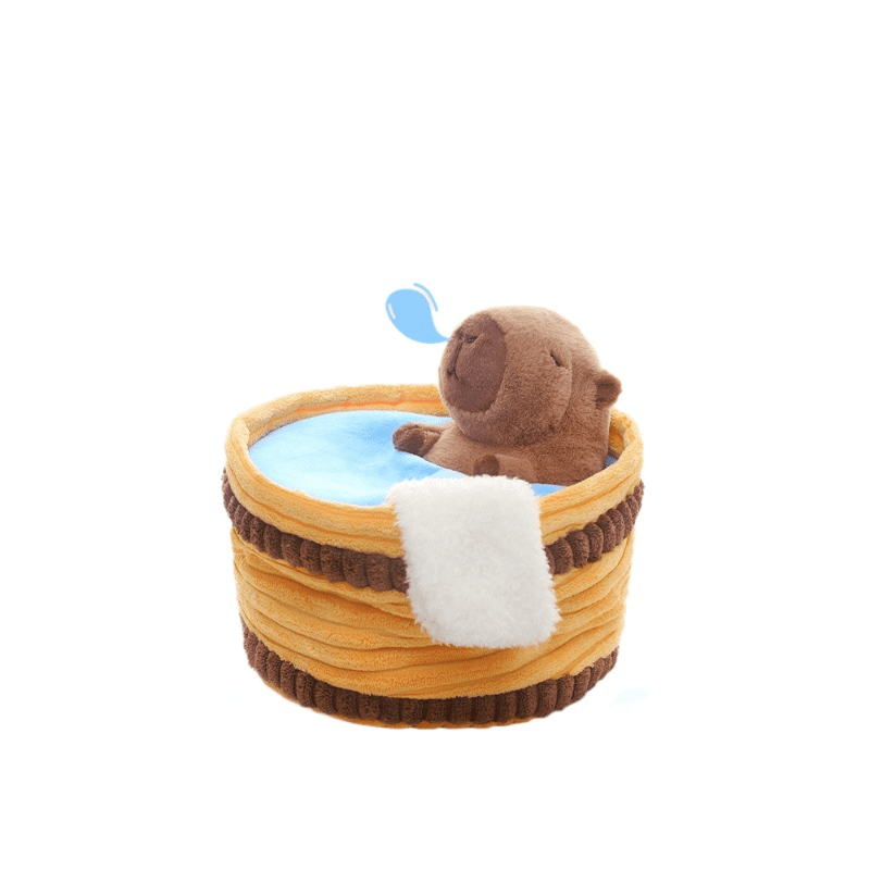 Chill Capybara Tub Plush, Bath Tub Capybara Stuffed Animal with Soft Plush Fabric, Cozy Decorative Plush, Relaxing Companion Gift