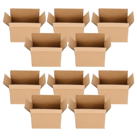 VERDANVERSE 10Pcs Versatile Kraft Corrugated Shipping Boxes for Moving Packing and Home Storage Use