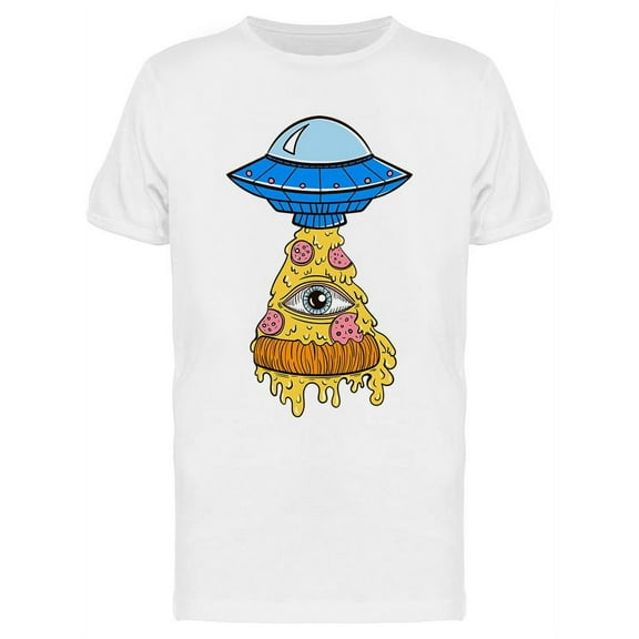 Pizza Ufo T-Shirt Men -Image by Shutterstock, Male Medium