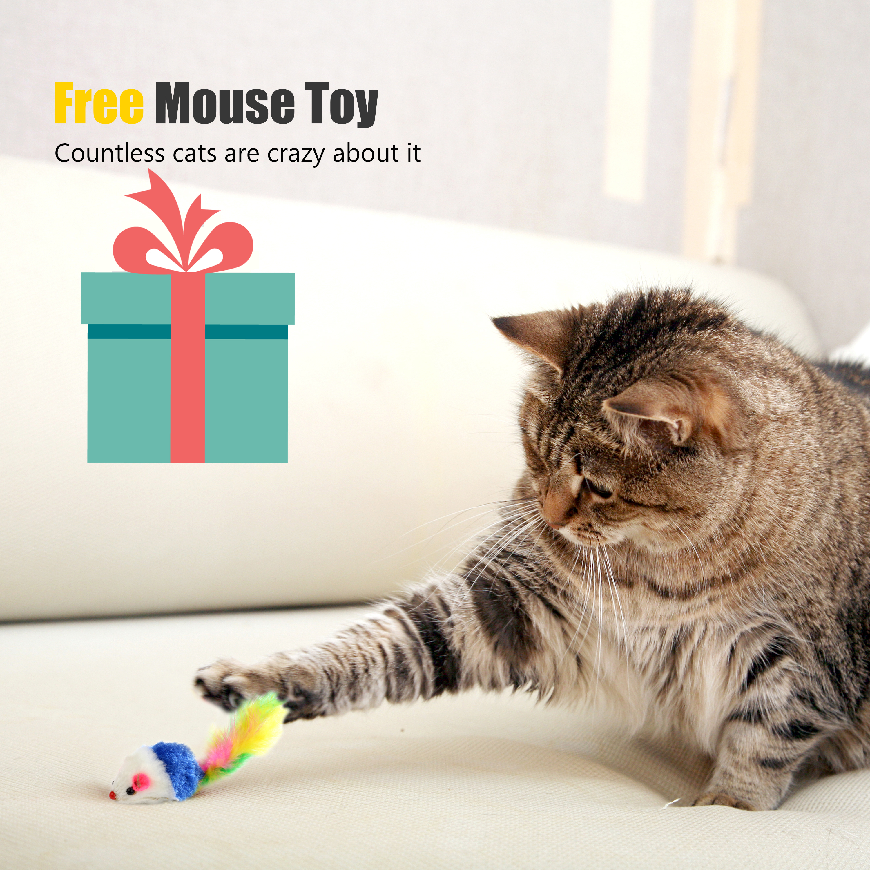 Fynigo Cat Laser Pointer Toy Rechargeable, Silver photo 8