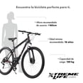 thumbnail image 4 of Bicicleta De Montaña Rodada 29 Frenos De Disco Marco De Acero 21v Ciclismo Xtreme Life negro, 4 of 7