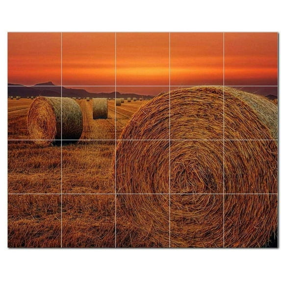 Farm Rural Ceramic Tile Mural Kitchen Backsplash Bathroom Shower, 400587-XL54