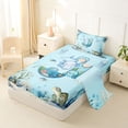 thumbnail image 2 of Erosebridal Ocean Jellyfish Turtle Print Twin Sheet Sets,First Letter J Blue Cute Axolotl Bedding For Kids 3pcs, 2 of 6