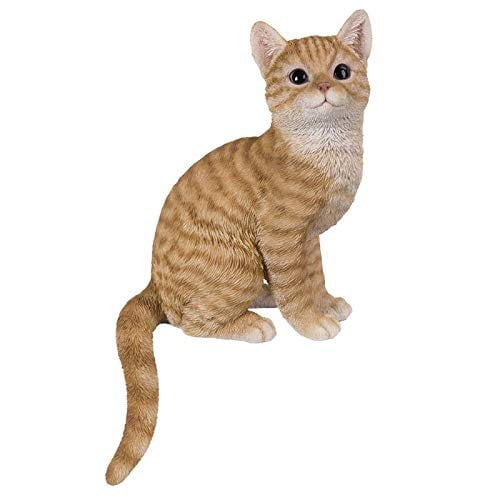 orange tabby cat statue
