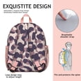 thumbnail image 5 of Leopard Print Backpack Backpack for School,Cute School Bag,Schoolbag with Adjustable Shoulder Straps & Padded Back,13.8"x11.4"x6", 5 of 6