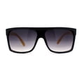 thumbnail image 3 of Womens Flat Top Rectangular Mobster Sunglasses Black Yellow Smoke, 3 of 4
