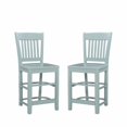 thumbnail image 2 of Linon Herbert 24 in. Slat Back Counter Stool - Slate - Set of 2, 2 of 10