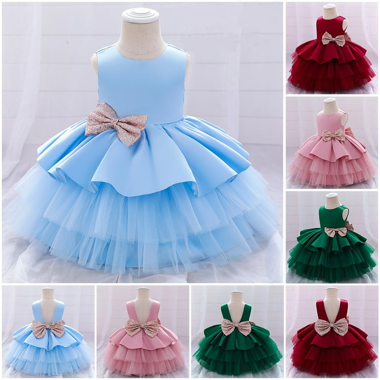 Girls Wedding Dress Kids Princess Dress Little Girl Ball Gown Clothes –  Toyszoom