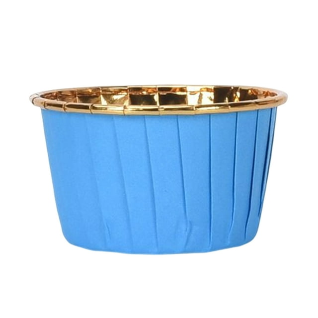 50 piezas de revestimientos para cupcakes Wosthever impermeable resistente al calor azul