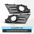 Fog Light Cover with Chrome Bezel Trim Pair Front Bumper (A Pair
