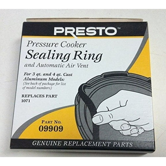 Presto 09909 Pressure Cooker Canner Gasket Sealing Ring & Auto Air Vent Genuine