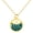 Green, variant on Faith Mustard Seed Stainless Steel Pendant Necklace for Women, Golden Tone Round Charm Necklace with Red, White, Green Stone Sand, Inspirational Jewelry Gift,
