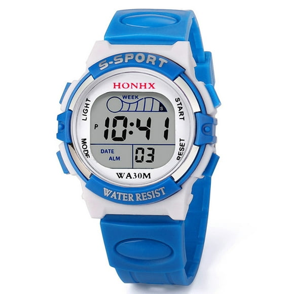 HOARBOEG Watch for Kids Waterproof Children Boys Digital Led Sports Watch Kids Alarm Date Watch Gift