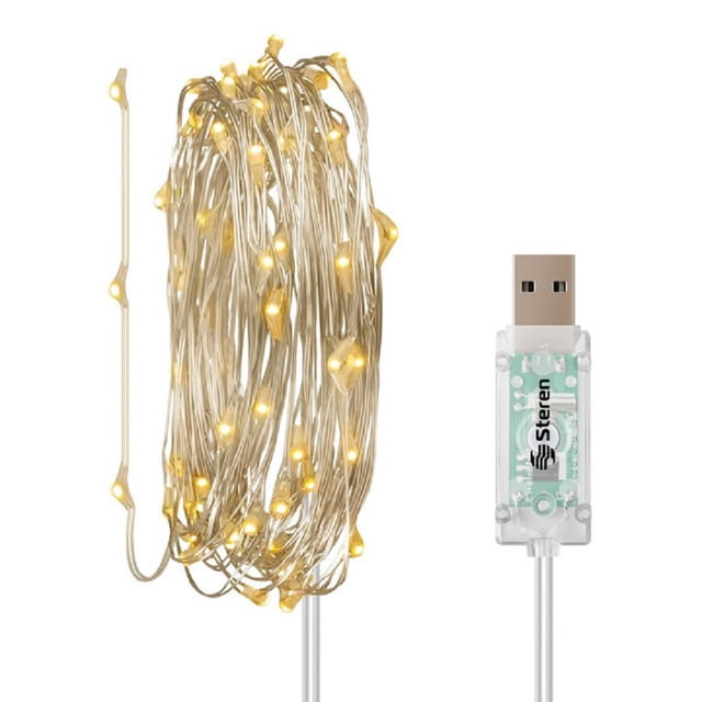 Serie Led Luz Cálida 9.6m Control Remoto Decoración Steren Steren MODLED-060BCO