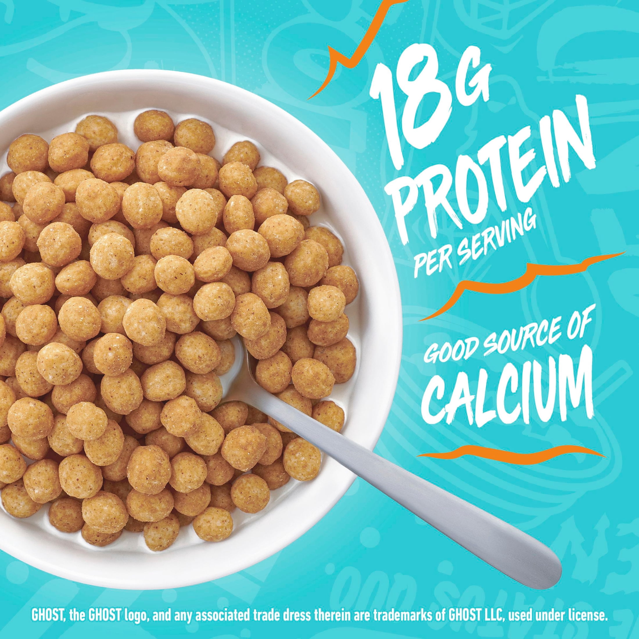 10 pack) GHOST PROTEIN CEREAL, PEANUT BUTTER Flavor, 18G Protein
