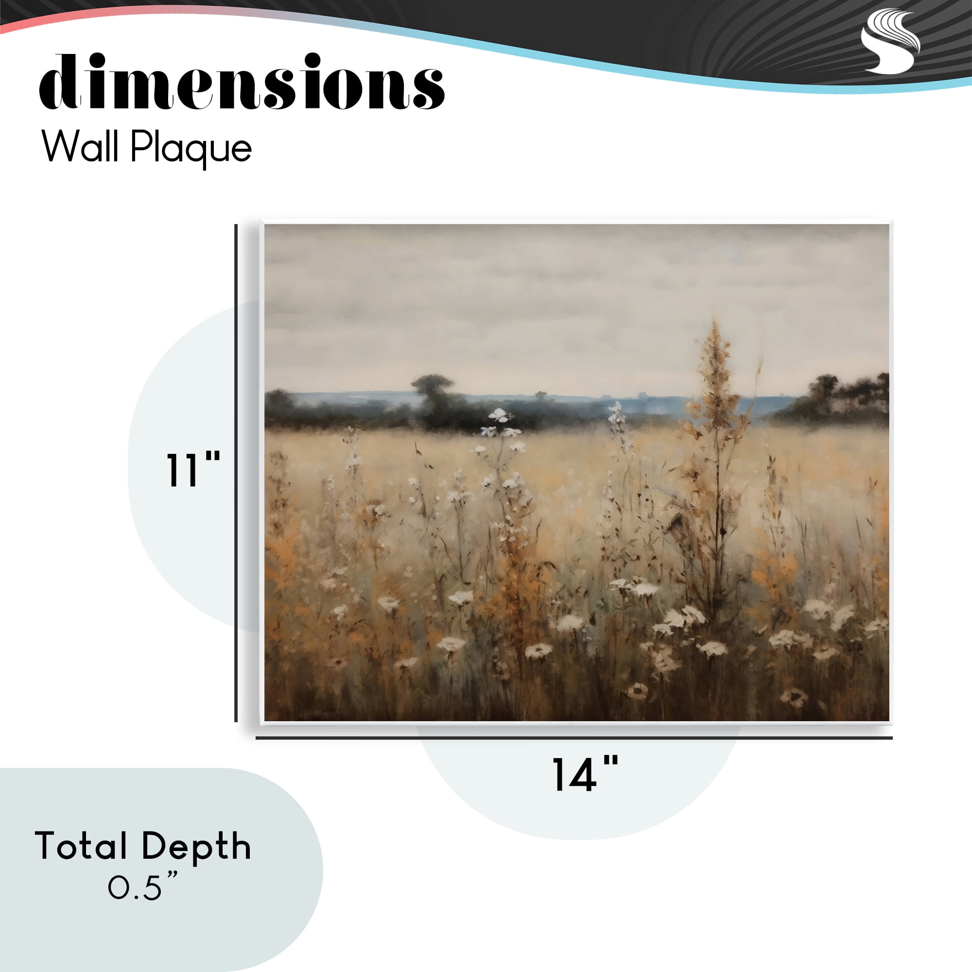 Stupell Industries Country Wildflowers in Misty Meadow Wall Plaque Art, design by Creative Studio