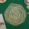 thumbnail image 1 of QTOCIO Rose Flower Tablecloth PVC Lace Tablecloth Christmas Party Gold Foil Dinner Mat, 1 of 4