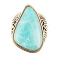 thumbnail image 3 of Sunset Blue Amazonite and Golden Ring, 3 of 3