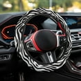 thumbnail image 4 of Yuyamidu Flower Steering Wheel Cover Car Accessories Women Fluffy Automobile Steering Wheel Protector for Car Sedan Flannel Vehicle Interior Decorations, 4 of 7