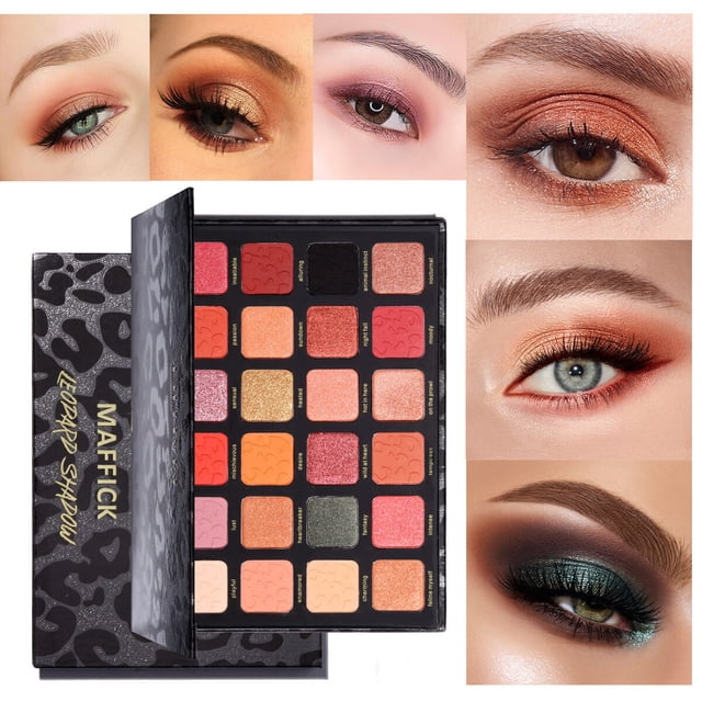 Paleta de sombras de ojos de 24 colores, desarrollo de color, maquillaje completo tridimensional, brillo mate