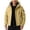 Yellow, variant on Plus Size Puffer Jacket for Men with Pockets Drawstring Hood Stand Collar Windbreaker Jacket Relaxed Long Sleeve Cropped Jacket Versatile Solid Color Outdoor Winter Cotton Coat 2XL