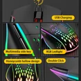 thumbnail image 2 of Ratón inalámbrico para juegos de nido de abeja recargable con luz RGB/clic silencioso/DPI ajustable, ratón óptico para juegos para ordenador portátil kaili Sencillez, 2 of 5