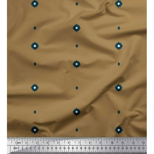 Soimoi Brown Velvet Fabric Butidar Jamdani Decor Fabric Printed Yard 58 Inch Wide