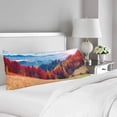thumbnail image 2 of ABPHOTO Colorful Autumn Landscape Fall Tree Mountain Village Pillow Covers Pillowcase 20x60 inch Body Pillow Case Protector, 2 of 2