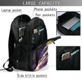 thumbnail image 4 of Easygdp Astronaut Floating purple Space Mochila para Laptop de Viaje con Puerto USB, Mochila para Laptop con Puerto de Carga USB para Mujeres y Hombres, 4 of 7