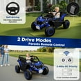 thumbnail image 4 of 24V Kids Ride On Car UTV, 4WD Remote Control Ride on Toys Electric Car for Ages 3-8, LED Lights, Spring Suspension, 3 Speeds, Music, Blue, 4 of 10