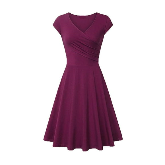 Swing Dress Retro Dresses for Women Vintage Prom Dresses Women‘s Short Sleeve 50s Housewife Casual Evening Party Dress Collar Dress Black Sundresses For Women 2023