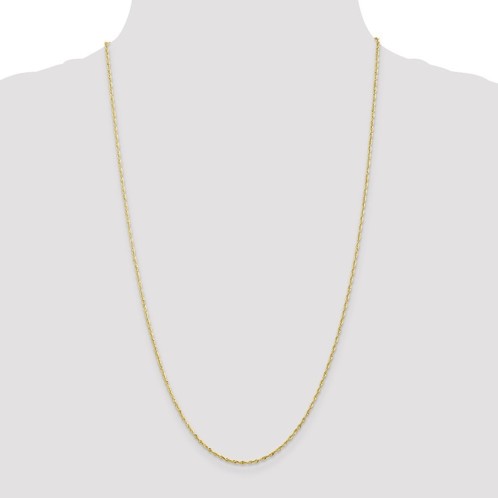 1.5mm Massiccio Regolabile Sparkle a Spirale Rock Catena Vero 14K Oro Bianco
