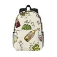 thumbnail image 1 of Adobk Sac à Dos Imprimé Raisins et Vin pour École, Voyage, Usage Extérieur avec Compartiment pour Ordinateur Portable 15 Pouces, Résistant à l'Eau, Léger, Sac à Dos Étudiant, 1 of 6