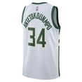 thumbnail image 3 of Unisex Nike Giannis Antetokounmpo White Milwaukee Bucks Swingman Jersey - Association Edition, 3 of 3