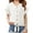White, variant on Ruffle Sleeve Girls Solid Color V-Neck Casual Kids Blouse Button Tops