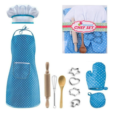 Chef Costume Set for Kids Girls Cooking Game for Kids Girls Baking