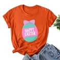 thumbnail image 2 of BLVB Happy Easter Shirts for Women Short Sleeve Crewneck Tops for Women 2024 Trendy Easter Tops T Shirts, 2 of 3