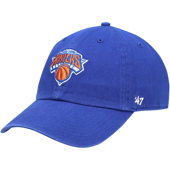Men's '47  Blue New York Knicks Core Logo Clean Up Adjustable Hat