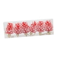 thumbnail image 1 of 6 piezas de piñas artificiales perfecl colgantes Navidad Rojo 7 x 4 x 4 cm, 1 of 8