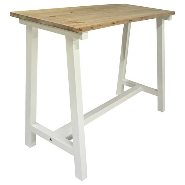 Zealand Trestle Console Table Light White/Natural