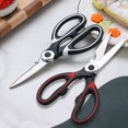 thumbnail image 4 of SUTENGDA Kitchen Shears Multi Purpose Strong Stainless Steel Kitchen Utility Scissors with Cover Poulry 2 pack  Fish  Meat  Vegetables  Herbs  Bones  Dishwasher Safe, 4 of 8