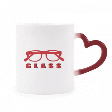

Glasses Knowledge Good Science Heat Sensitive Mug Red Color Changing Stoneware Cup