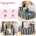 thumbnail image 5 of YINIX Teddy Kids' Compressed Foam Bean Bag Chair, Black, 5 of 5