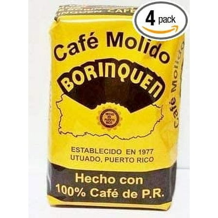Cafe Borinquen - Puerto Rican Ground Coffee - 2 pounds VALUE PACK (4 - 8 0z Packs)