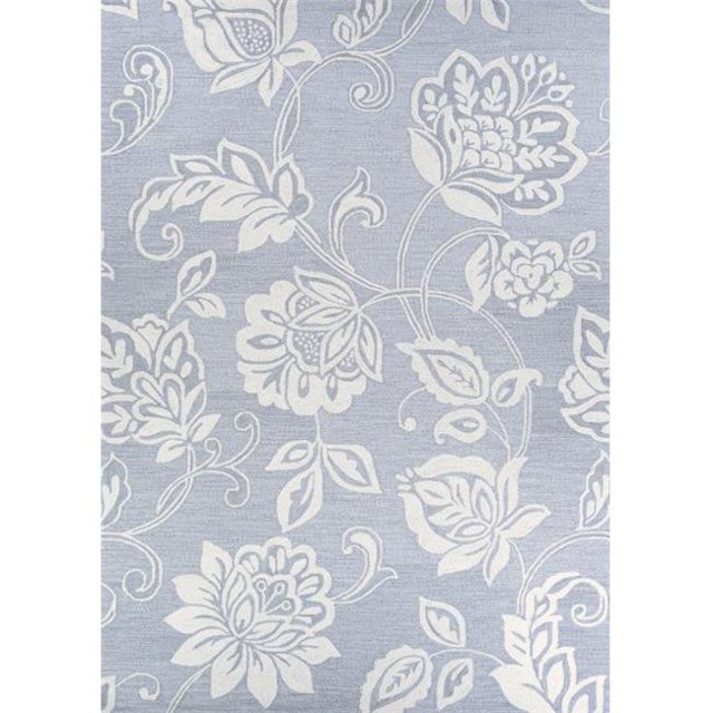 Couristan 30600385020030T 2 x 3 ft. Crawford Azalea Hand Crafted Rectangle Area Rug - Gray & Ivory
