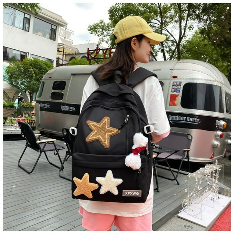 Homvik Y2K Star Backpack for Preppy and Emo Grunge Style, Coquette