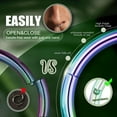 thumbnail image 2 of Hinged Nose Rings Hoops - 316L Surgical Steel Seamless Nose Piercing Jewelry Septum Clicker Lip Rings Cartilage Helix Daith Conch Tragus Rook Gold/Silver/Black/Rose Gold/Blue/Rainbow, 2 of 11