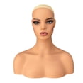 thumbnail image 4 of Soporte para peluca cabeza de maniquí exhibición de belleza con maquillaje realista de moda con hombros cabeza de maniquí femenina estante para, 4 of 9